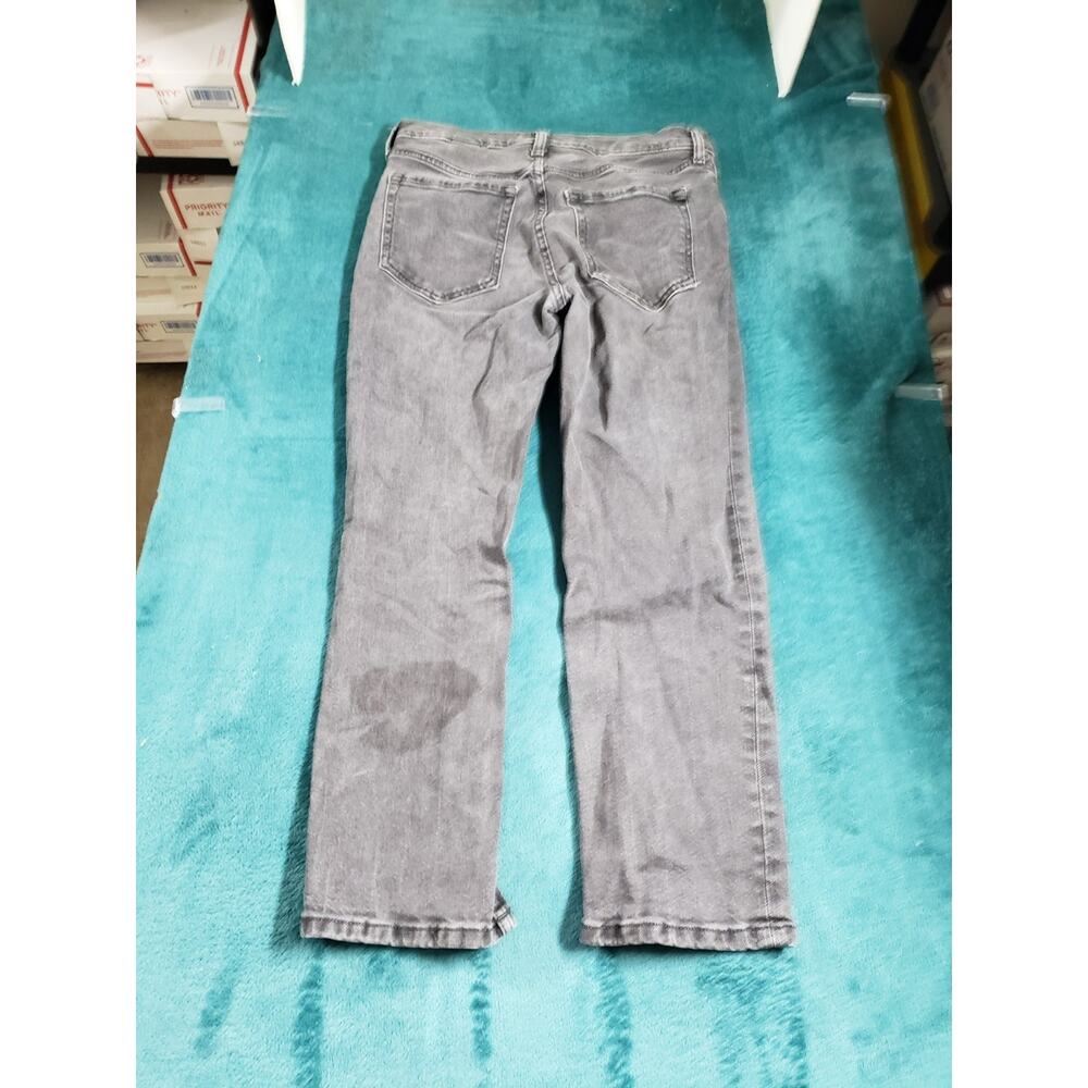 Banana Republic Jeans Size 28 Petite Women Black Pant Stretch High Rise Straight - Picture 12 of 14
